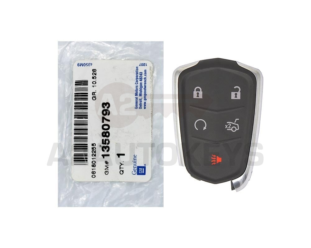 Cadillac ATS 2015 Genuine Smart Remote Key 5 Buttons 433MHz 13580793