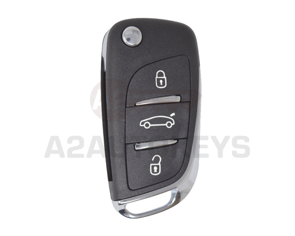 Citroen DS Original Flip Remote Key 3 Button 433MHz PCF7936 Transponder
