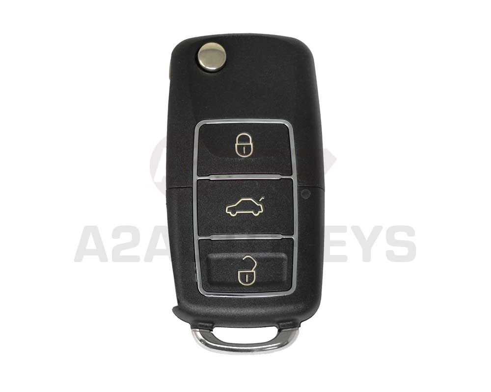 Face to Face Universal Copier Flip Remote Key 3 Buttons 433MHz VW Chrome Type RD264