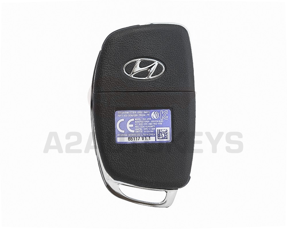 Hyundai Accent 2017 Genuine Flip Remote Key 433MHz 95430-1RAC1