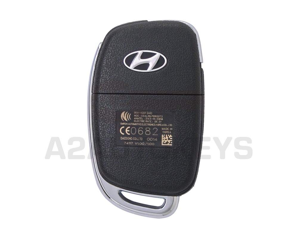 Hyundai Elantra 2016-2018 Genuine Flip Remote Key 433MHz 95430-F2100