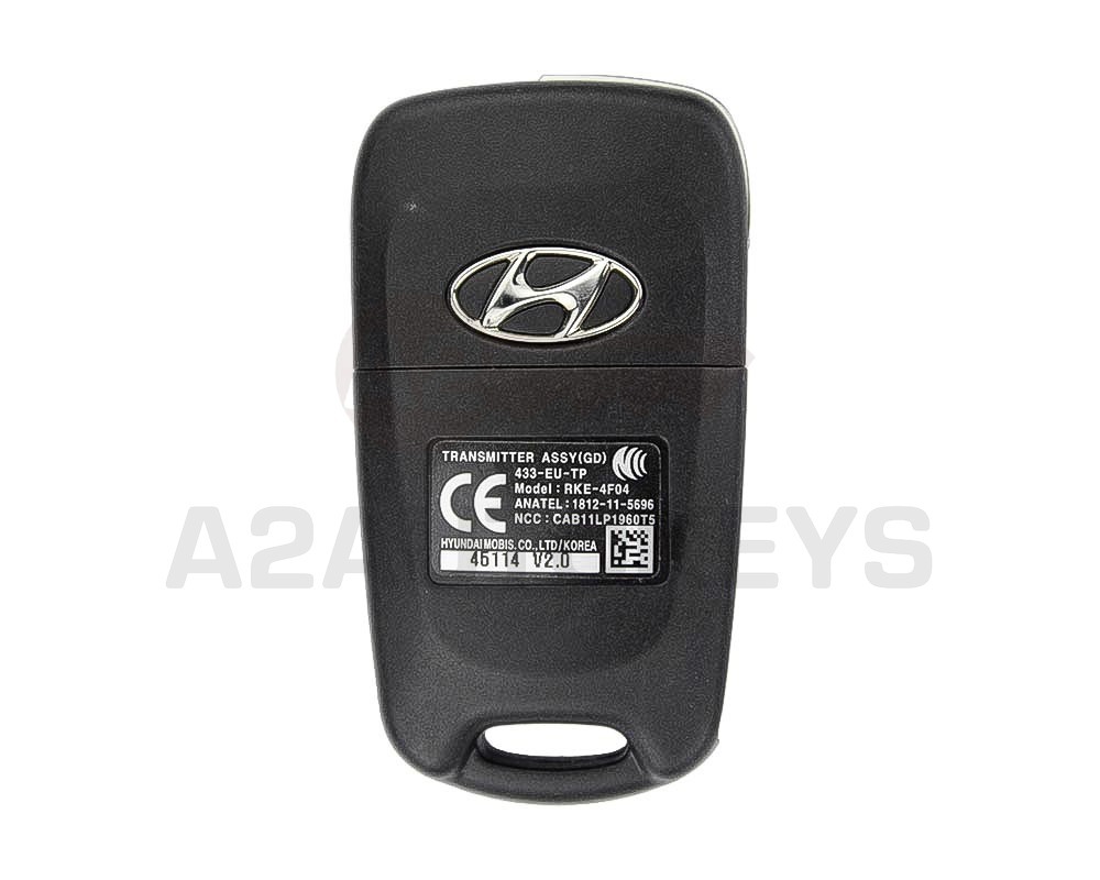 Hyundai I20 2012 Genuine Flip Remote Key 433MHz 95430-1J000