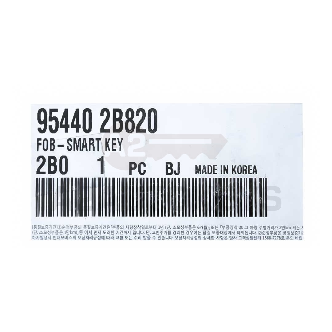 Hyundai Santa Fe 2011 Genuine Smart Key Remote 433MHz 95440-2B820