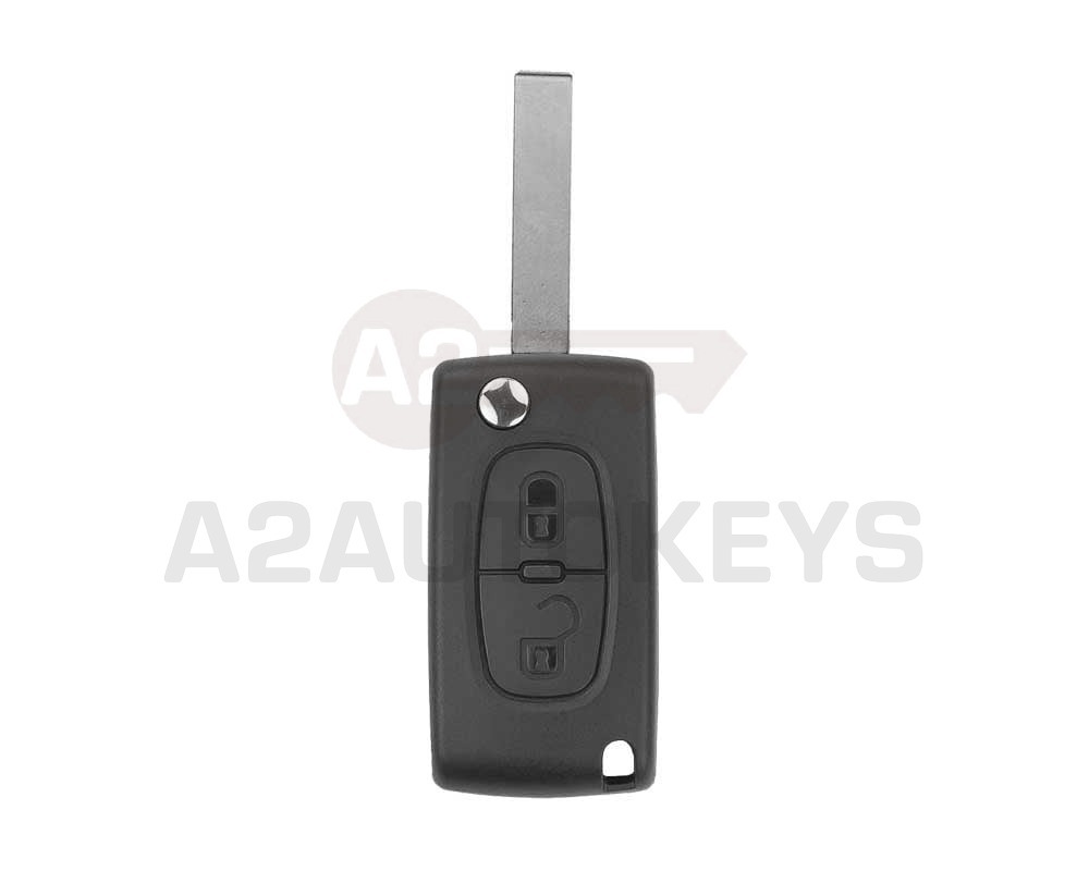 Peugeot 307 Flip Remote 2 Button 433MHz ASK PCF7941 Transponder
