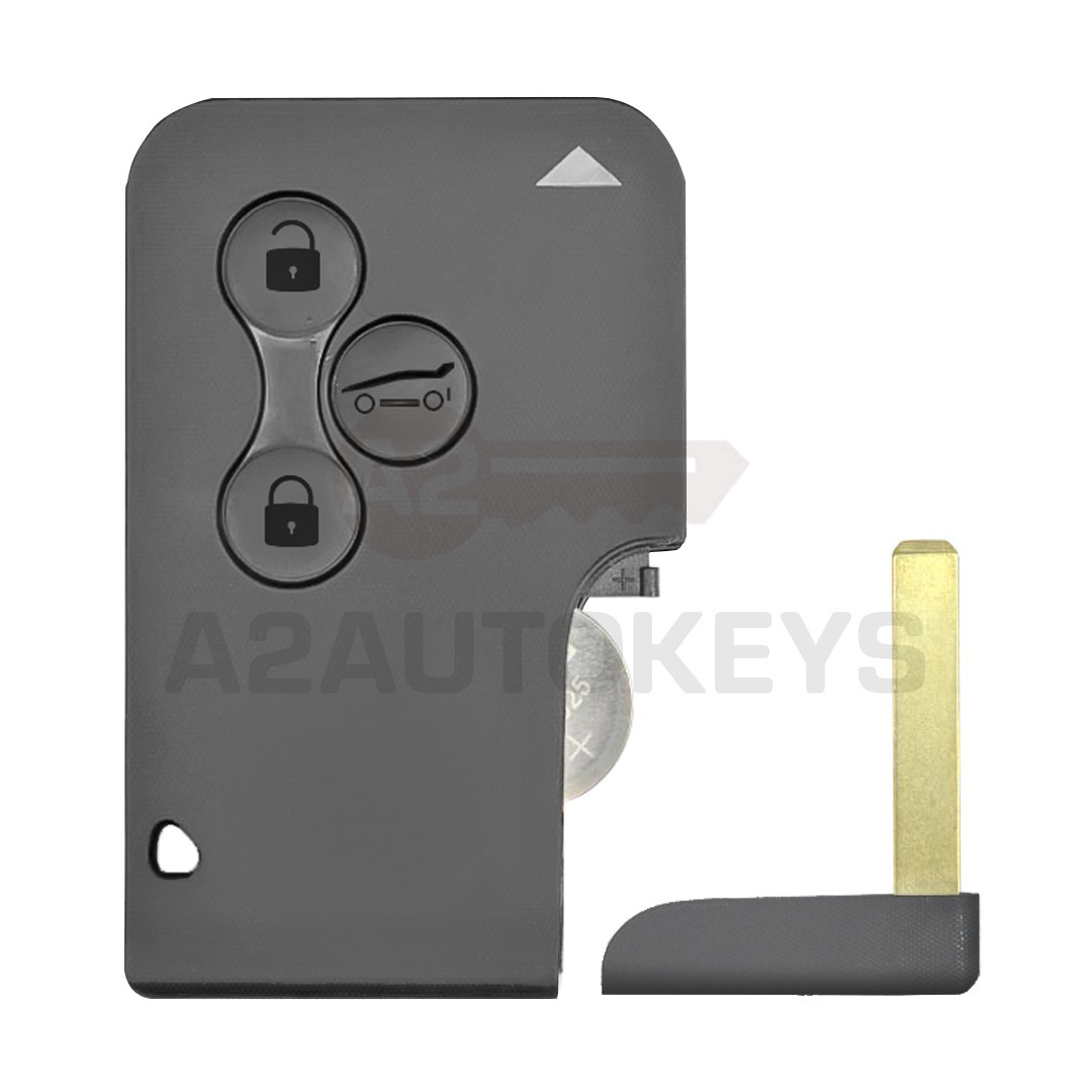 Renault Remote Key Card 3 Buttons 433MHz High Quality For REN Megane 2 OEM Part Number: 7701209132 - 7701209135