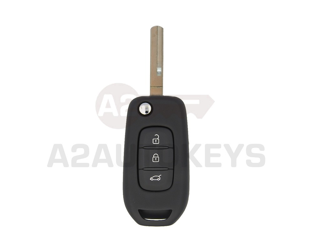 Renault Symbol Twingo Duster Sandero Flip Remote Key 3 Buttons 433MHz AES PCF7961 Transponder HYN17 Blade