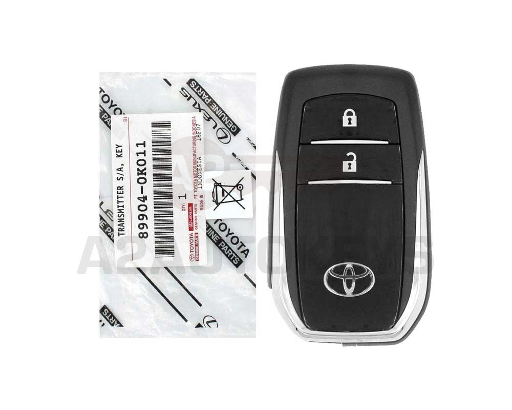 Toyota Fortuner 2016-2022 Genuine Smart Remote Key 2 Buttons 433MHz 89904-0K170 / 89904-0K171