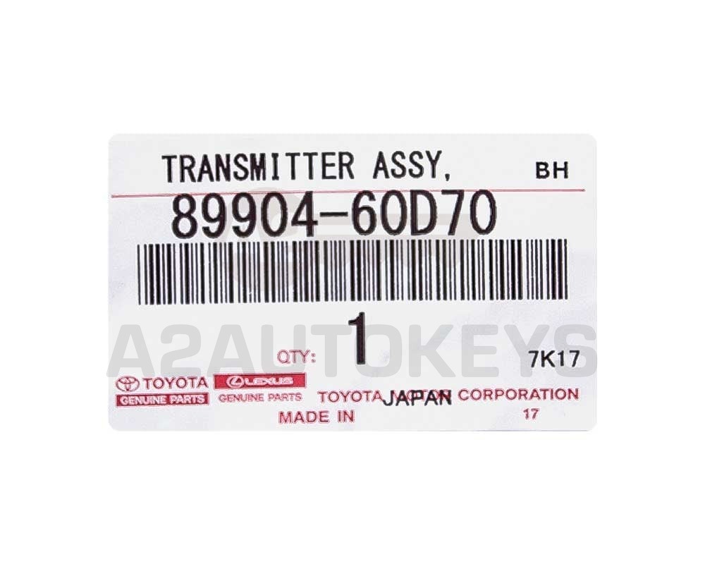 Toyota Land Cruiser 2016-2017 Genuine Smart Key 433MHz 89904-60D70