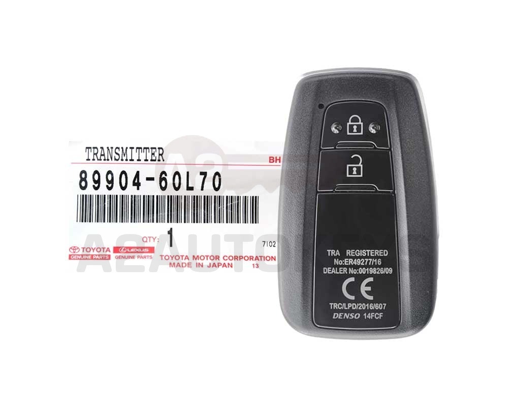 Toyota Land Cruiser Prado 2018-2019 Smart Key Remote 433MHz 89904-60L70 / 89904-60L50 / 89904-60L00