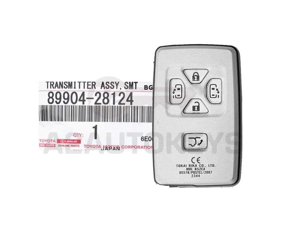 Toyota Previa 2008 Genuine Smart Key 433MHz 89904-28124 / 89904-28125 / 89904-28126