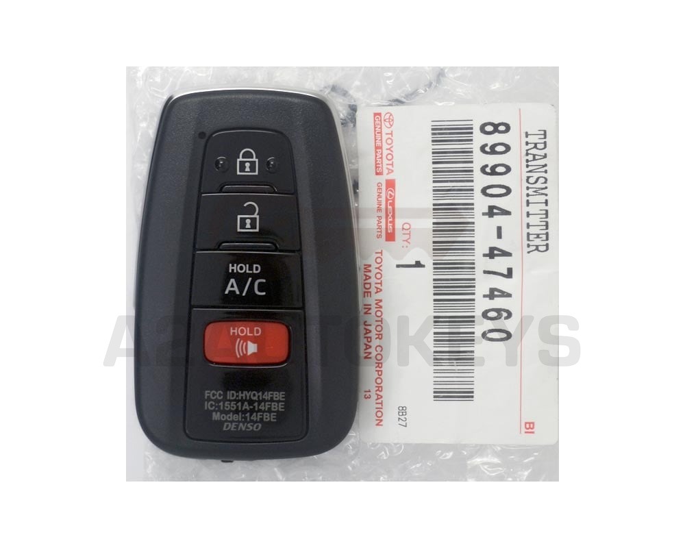 Toyota Prius Prime 2017 Genuine Smart Key Remote 4 Buttons 315MHz 89904-47460 / 89904-47790