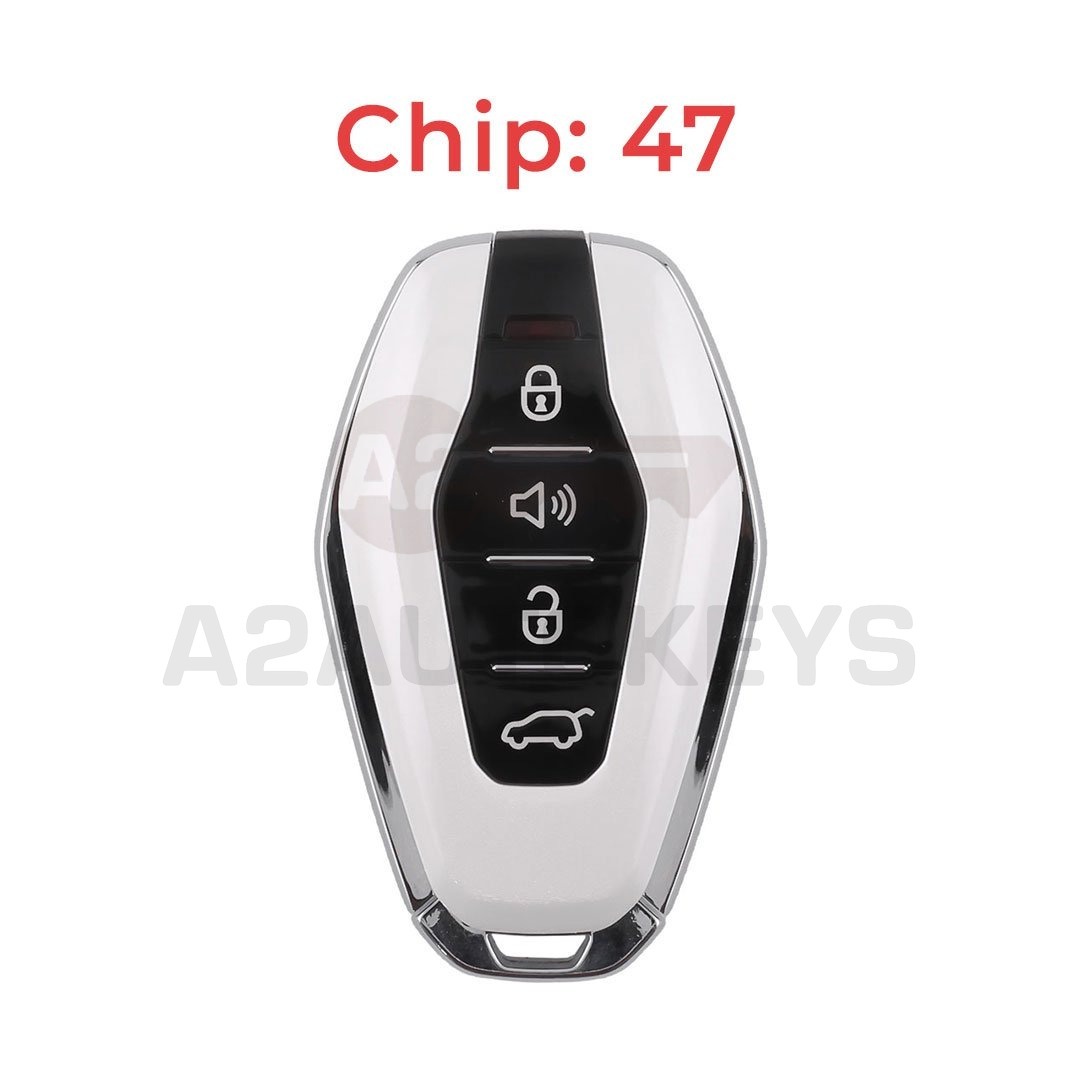 Jetour Original Smart Remote Key 3+1 Buttons 433MHz 47 Chip White Color