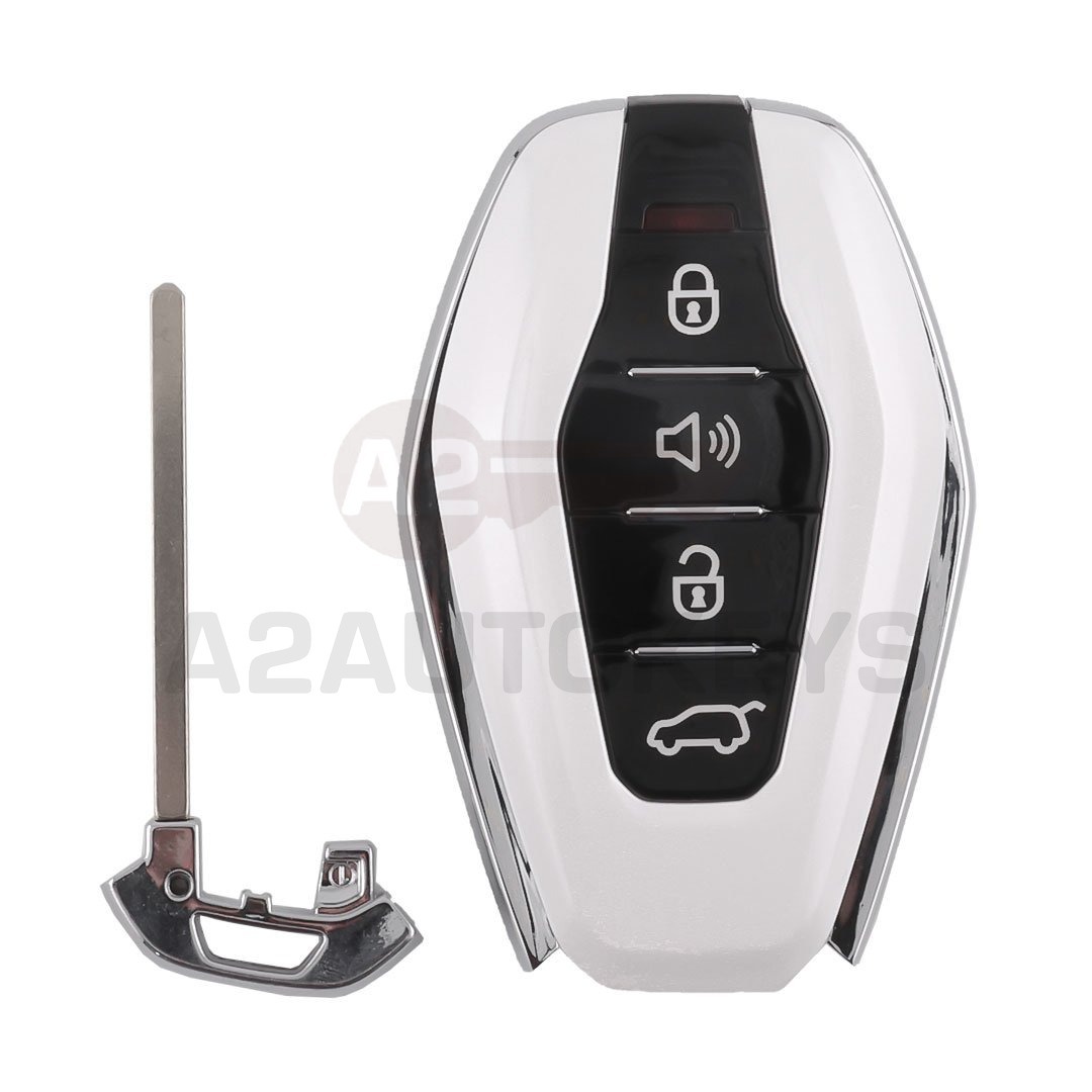 Jetour Original Smart Remote Key 3+1 Buttons 433MHz 47 Chip White Color