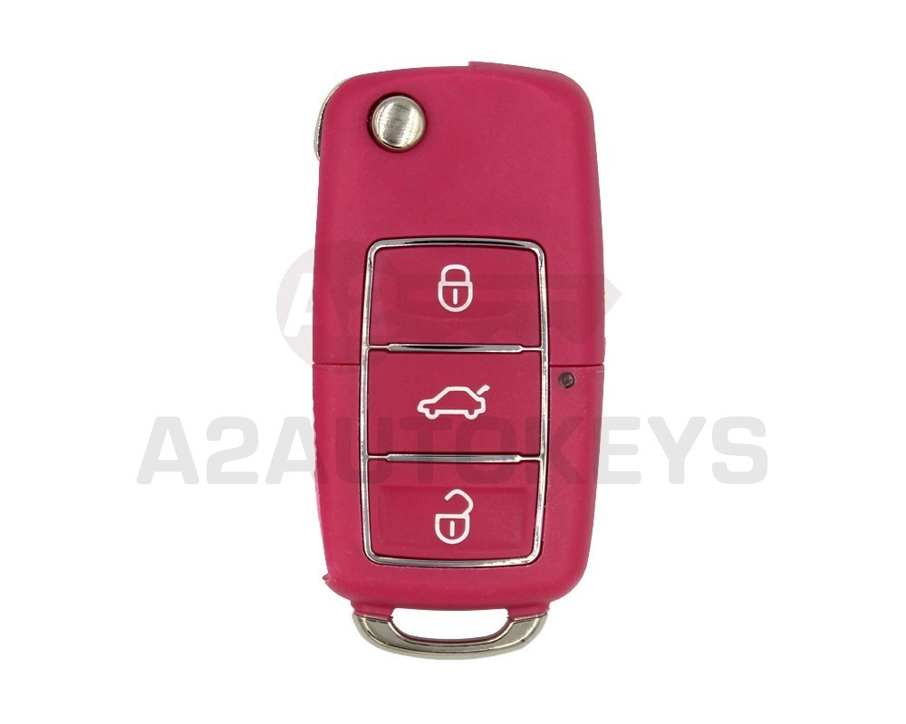 Face to Face Universal Copier Flip Remote 3 Buttons Adjustable Frequency VW Pink Type