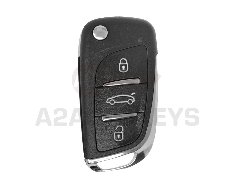 Face to Face Universal Copier Flip Remote Key 3 Buttons 433MHz Peugeot Type RD574