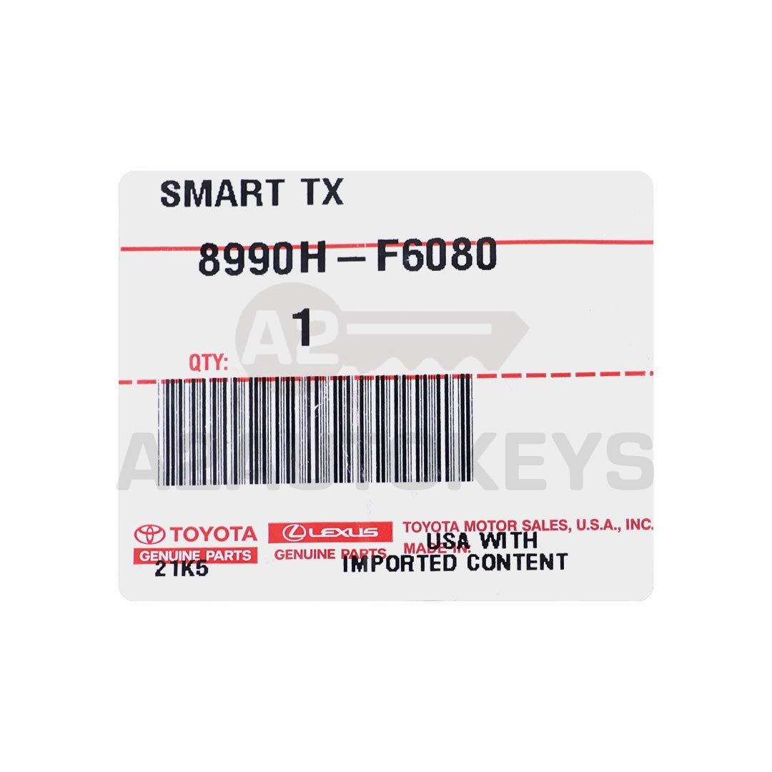 Lexus LX700 2026 Genuine Smart Remote Key 3+1 Buttons 315MHz 8990H-F6080