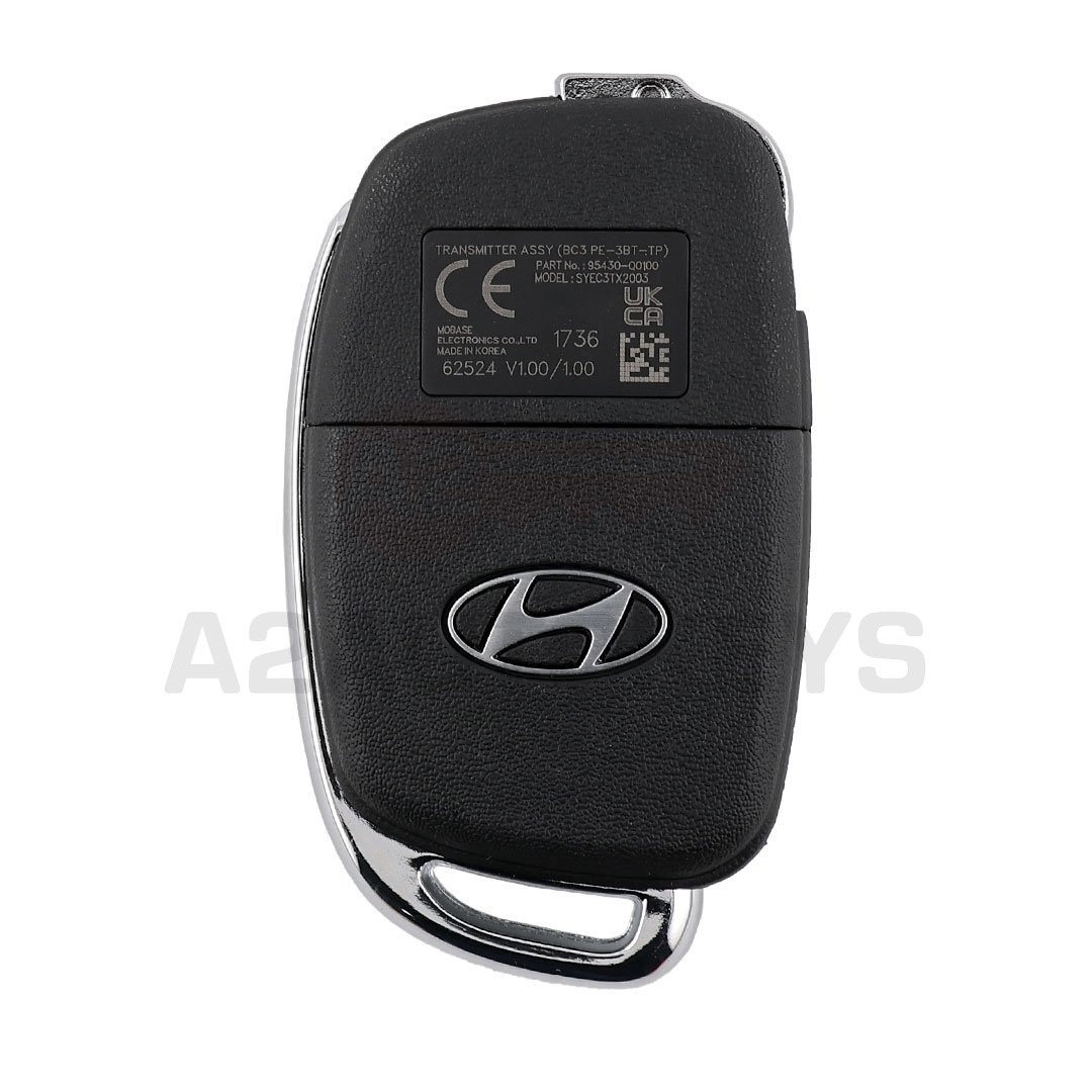 Hyundai I20 2025 Genuine Flip Remote Key 3 Buttons 433MHz 95430-Q0100