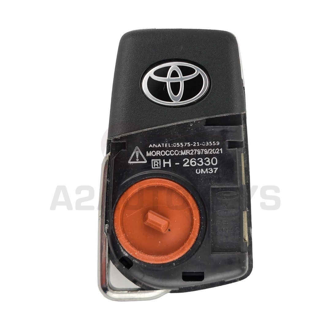 Toyota Corolla Cross 2021-2024 Original Flip Remote Key 2+1 Buttons 433MHz FSK 89070-0A090 / 89070-0A050
