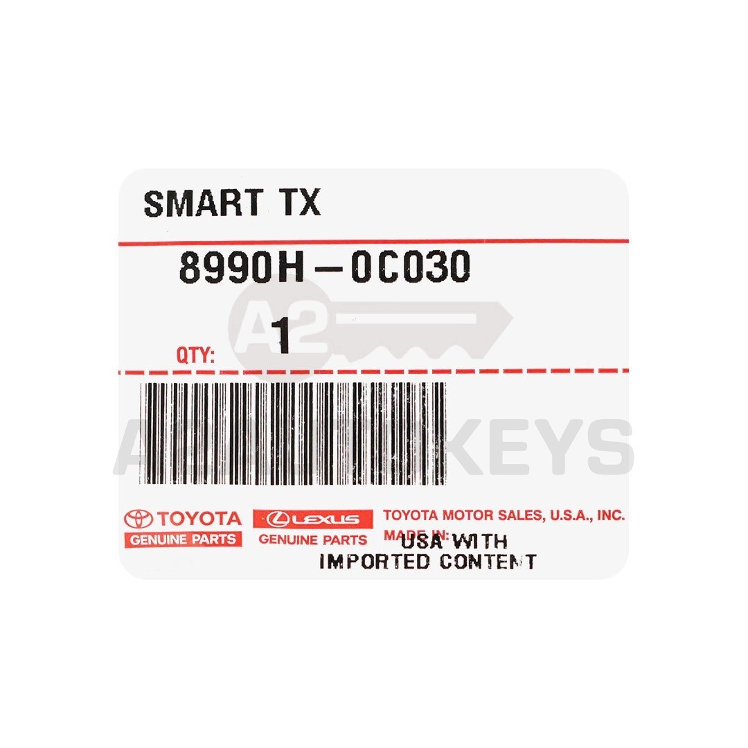 Toyota Sequoia Tacoma 2023 Genuine Smart Remote Key 2+1 Buttons 314.35/312.11MHz 8990H-0C030 / 8990H-0C031 / 8990H-60750 / 8990H-60751 / 8990H-AK010 / 8990H-AK011
