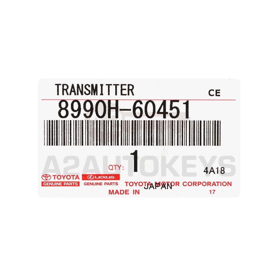 Toyota Land Cruiser 2022-2024 Genuine Smart Remote Key 3 Buttons 433.58/434.42MHz 8990H-60451 / 8990H-60491