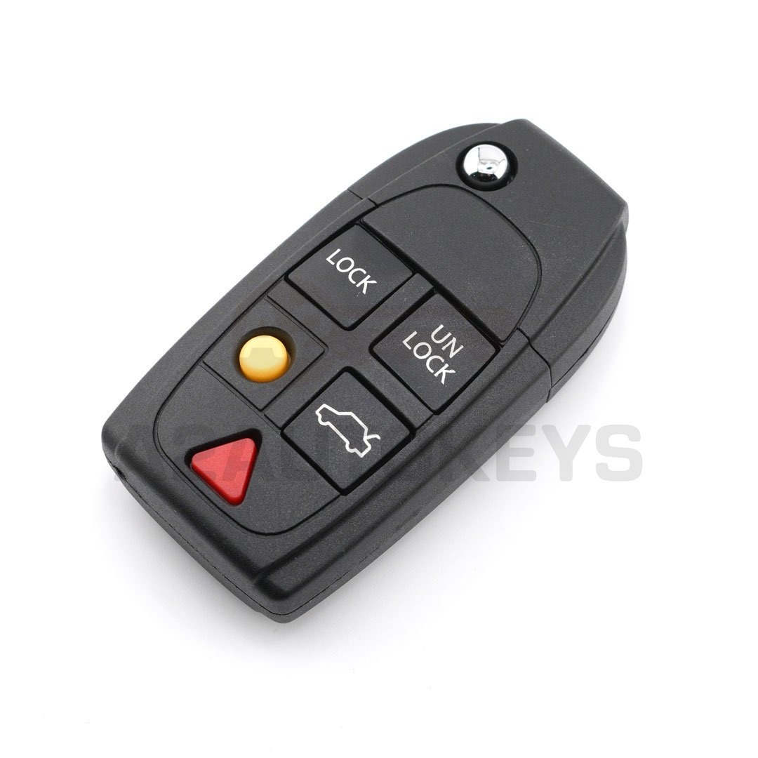 Volvo S60 S80 V70 XC70 XC90 2004-2015 Flip Remote Key 5 Buttons 315MHz - ID48 Chip