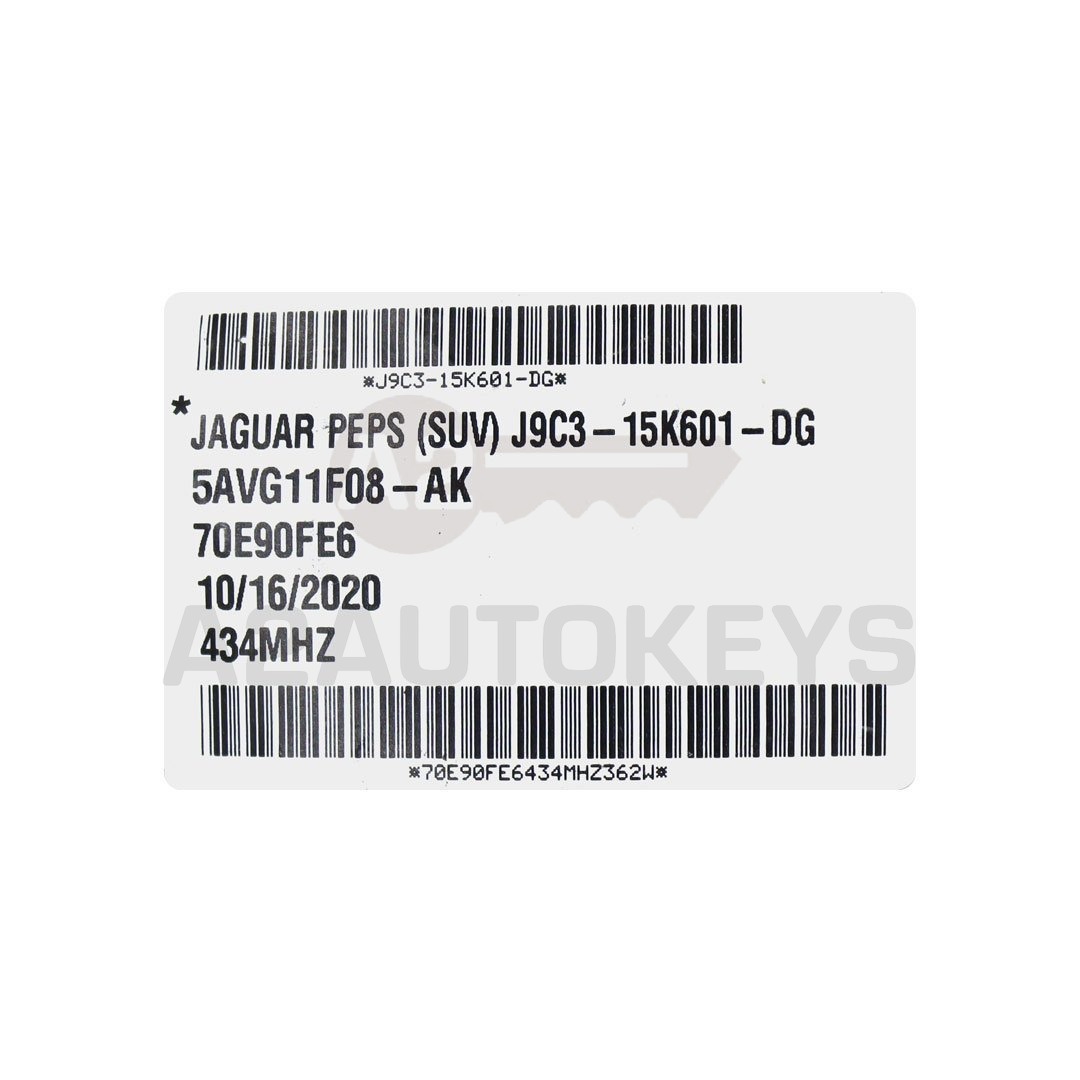 Jaguar 2019-2023 Genuine Smart Remote Key 5 Buttons 433MHz J9C3-15K601-DG / J9C3-15K601-DK