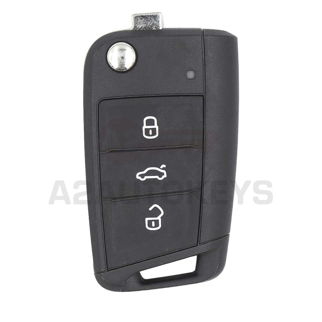 Skoda MQB 2020-2023 Original Flip Remote Non Proximity 3 Button 433MHz 654959752C