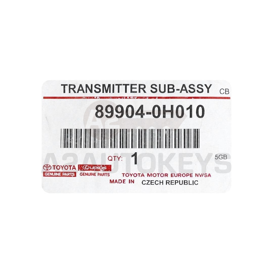 Toyota Aygo 2015-2018 Genuine Smart Remote Key 2 Buttons 433MHz 89904-0H010
