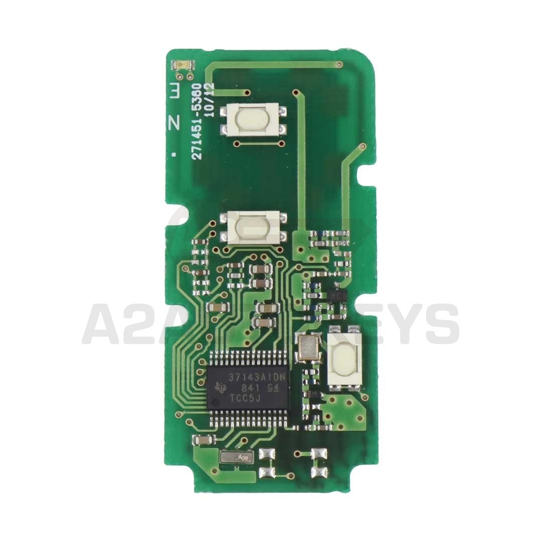 Toyota Smart Remote Key 3 Buttons 312MHz Silver Cover PCB 271451-5360