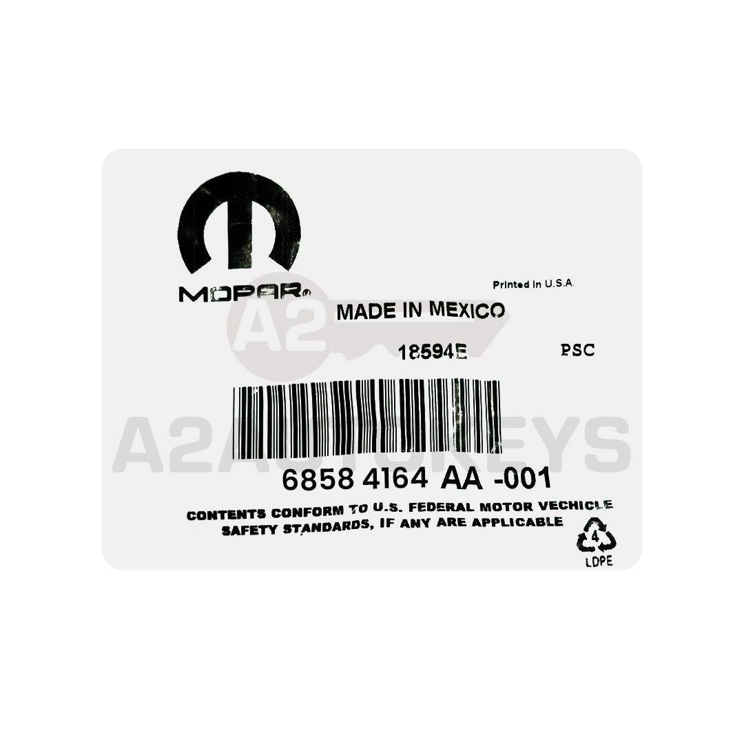 RAM TRX 2019-2024 Genuine Smart Remote Key 5 Buttons 433MHZ 68584164AA