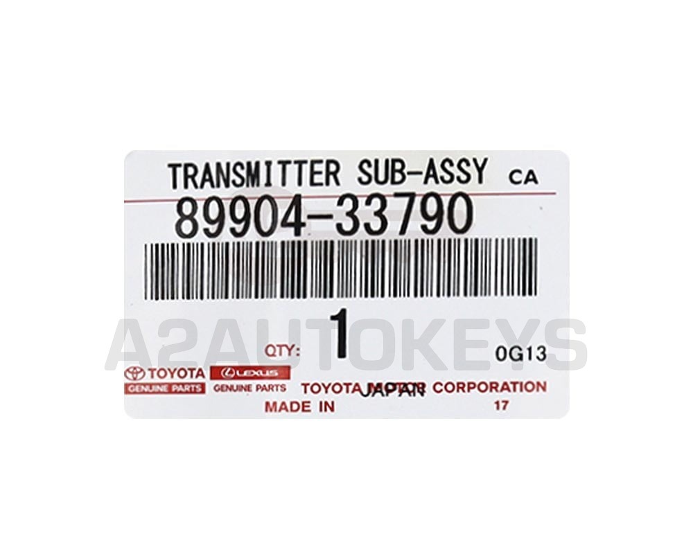 Toyota Camry 2018 Genuine Smart Remote Key 433MHz 89904-33790