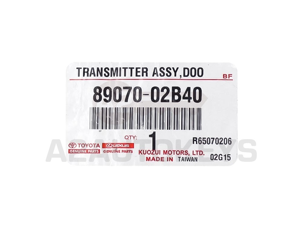 Toyota Corolla 2014-2020 Genuine Remote 433MHz 89070-02B40