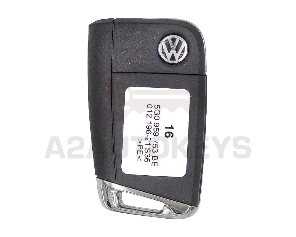 Volkswagen VW Golf MQB 2018 Flip Remote Key 3+1 Buttons 315MHz 5G0 959 753 BE