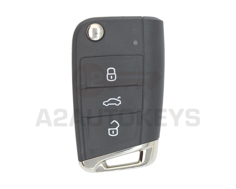 VW MQB Flip Proximity Remote Key 433MHz 3 Buttons HU162 Blade 5G6 959 752 AB