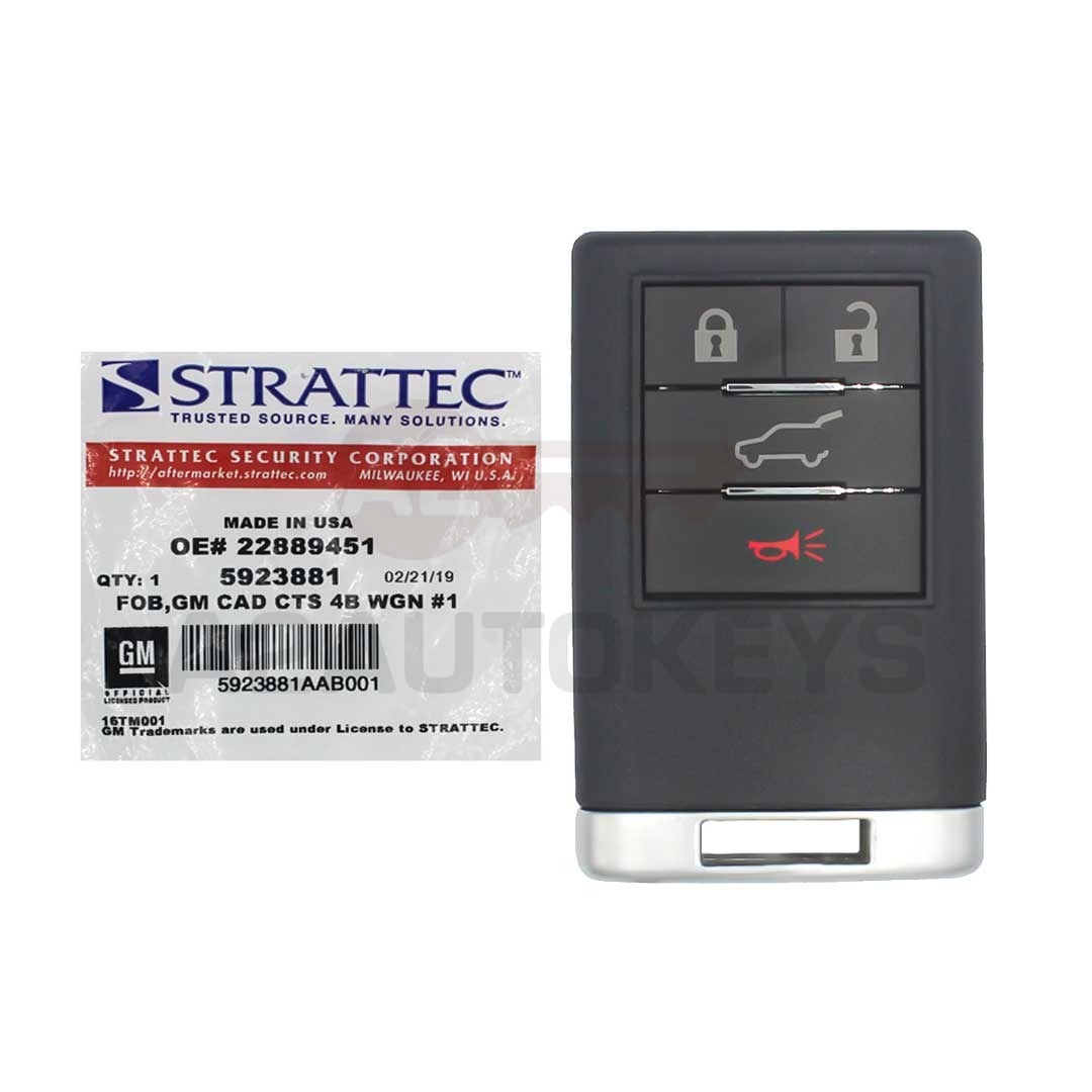 Cadillac CTS 2008-2013 Genuine Remote Key 4 Buttons 315MHz 5923881