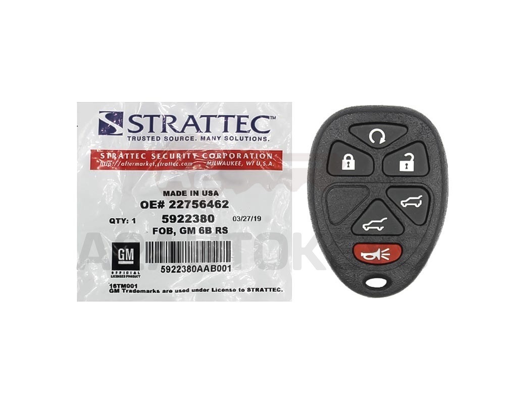 Chevrolet GMC 2007-2012 Genuine Remote Key 315MHz 5922380