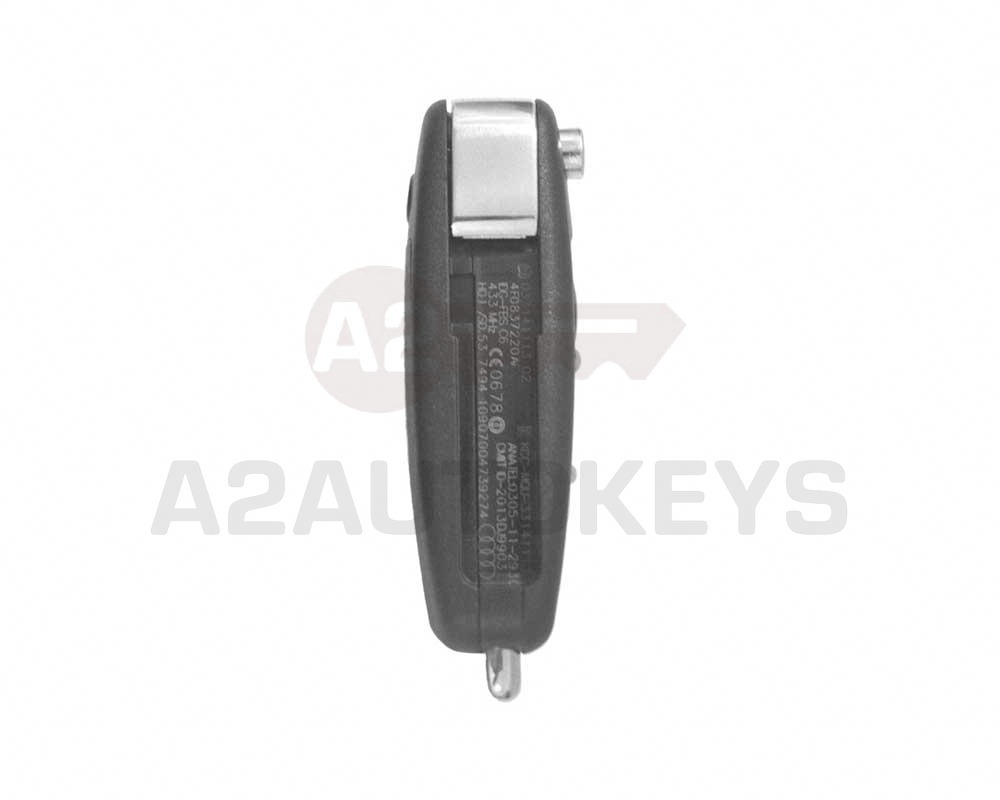 Audi Q7 A6 Genuine Flip Keyless Go Remote Key 3 Buttons 433MHz Megamos 8E Transponder 4F0837220AF