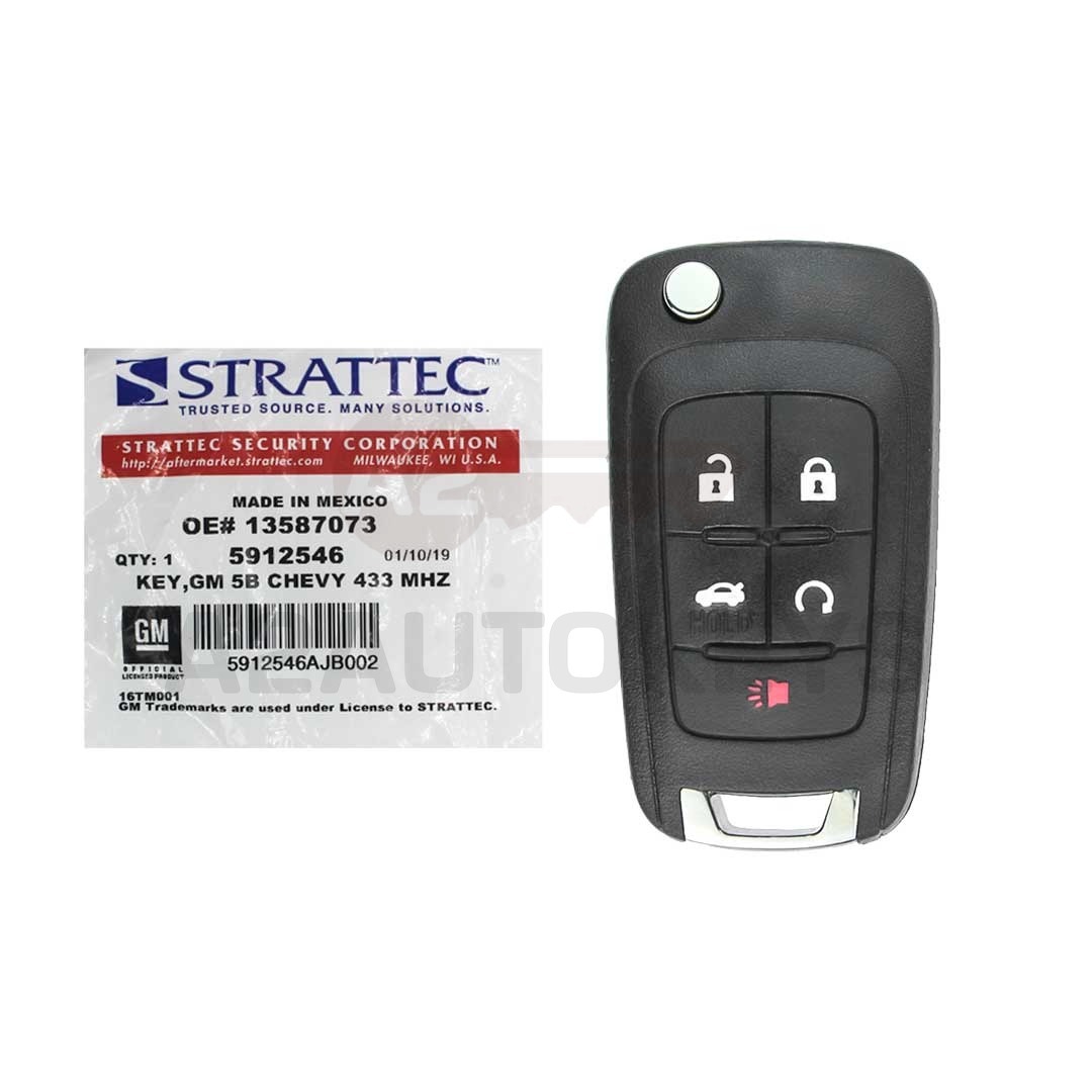 Chevrolet Malibu 2014-2015 Genuine Proximity Flip Remote Key 433MHz 5912546 / 13587073