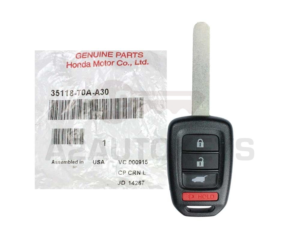 Honda CR-V 2015-2016 Genuine Remote Key 315MHz 35118-T0A-A30