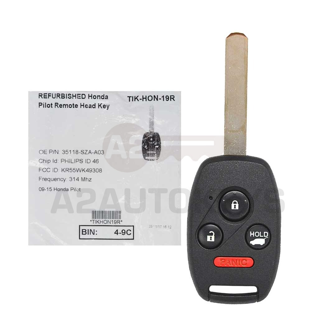 Honda Pilot 2009-2015 Genuine Remote Key 315MHz 35118-SZA-A03