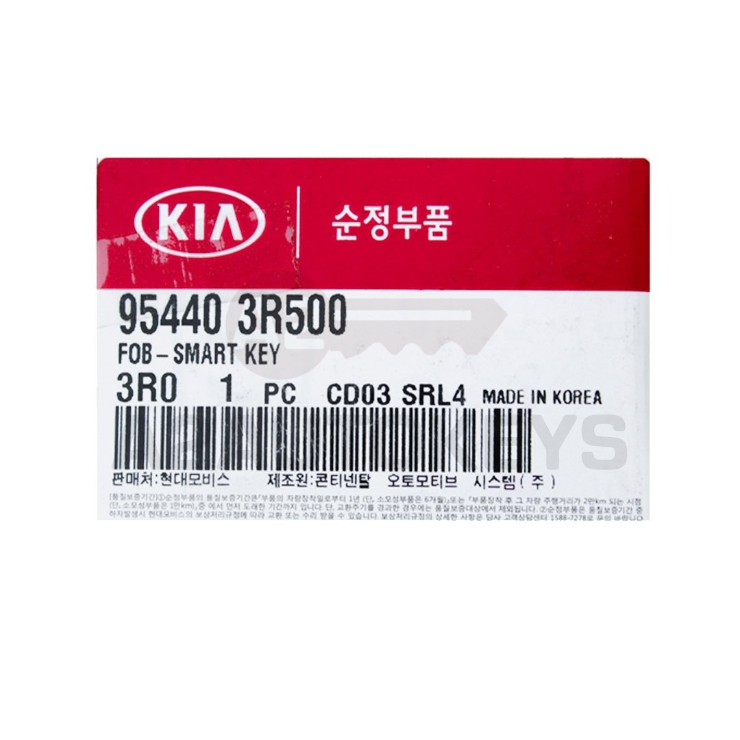 KIA Cadenza 2014 Genuine Remote 4 Buttons 433MHz 95440-3R500