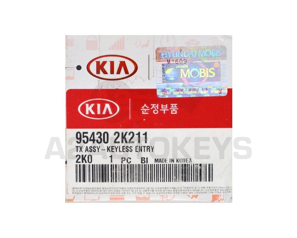 KIA Soul 2012 Genuine Flip Remote Key 3 Buttons 433MHz 95430-2K211