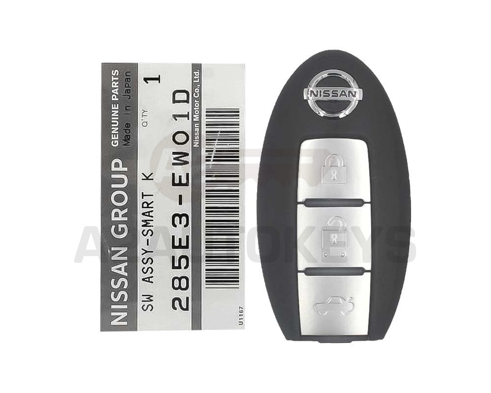 Nissan BLUEBIRD SYLPHY 2008 Smart Key 3 Button 315MHz 285E3-EW01D