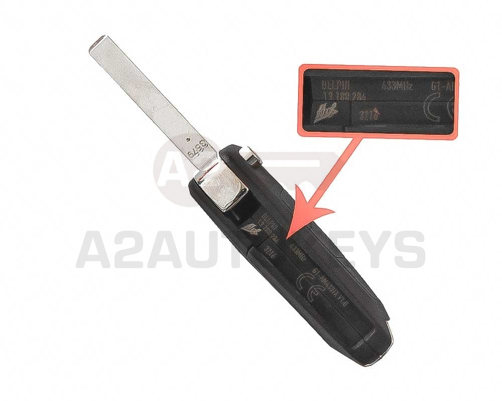 Opel Corsa D Genuine Flip Remote Key 2 Button 433MHz