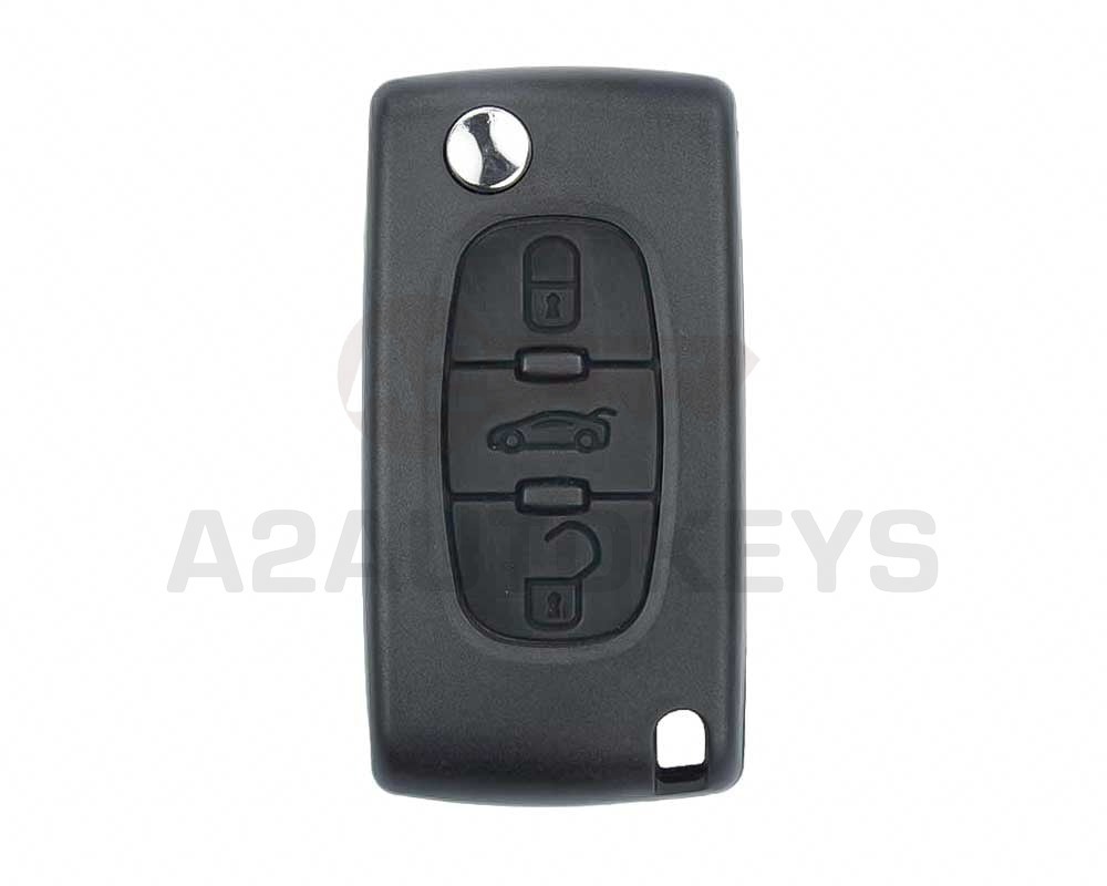 Peugeot 407 Flip Remote 3 Button 433MHz ASK