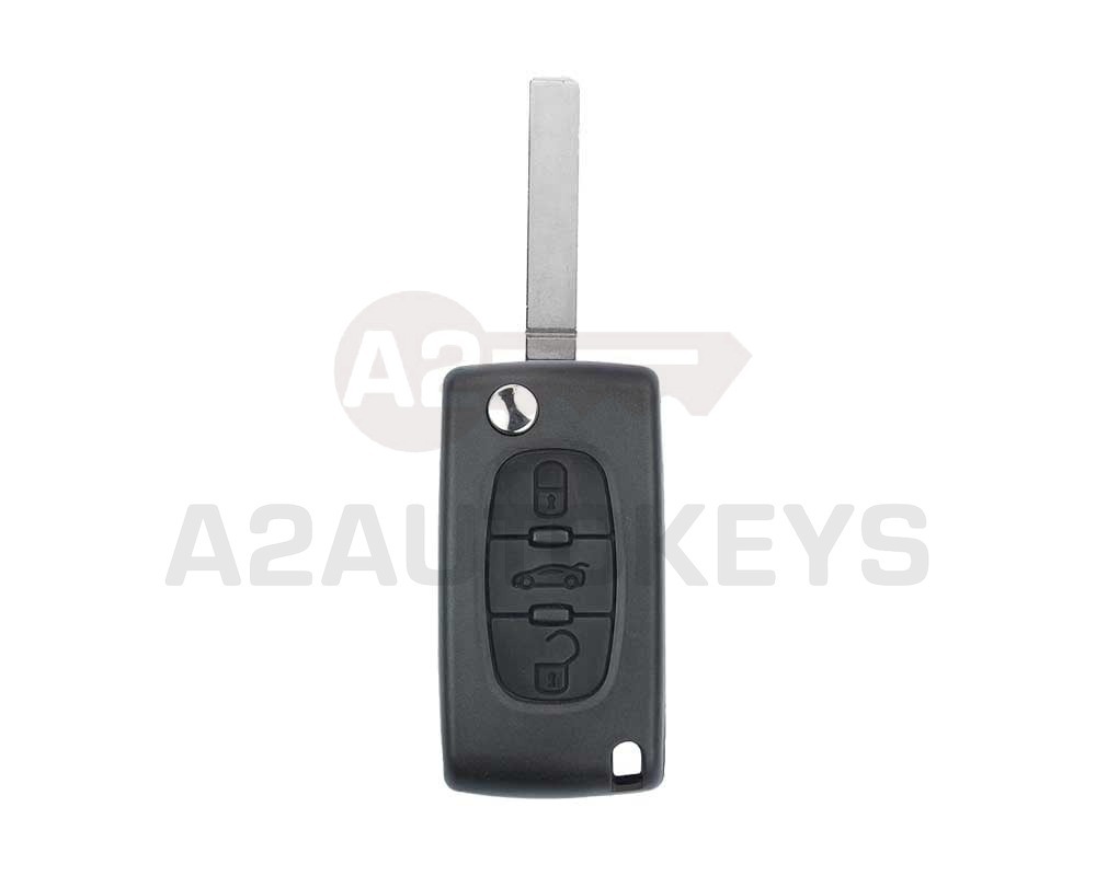Peugeot 407 Flip Remote 3 Button 433MHz ASK