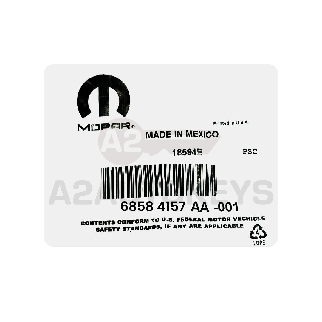RAM Longhorn 2019-2024 Genuine Smart Remote Key 5 Buttons 433MHz 68584157AA