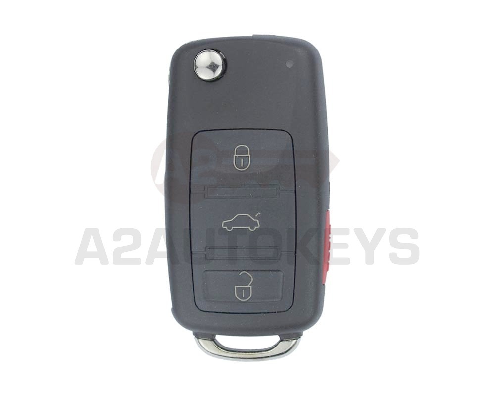 Volkswagen Touareg Flip Remote Key 3+1 Buttons 433MHz PCF7946 Transponder