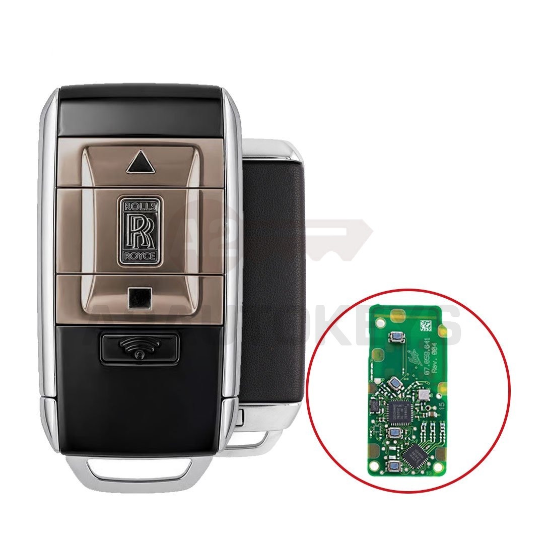 Rolls Royce Cullinan Phantom Smart Key Shell 3 Buttons - Black Color