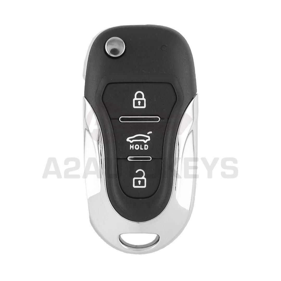 Kia Flip Remote Key Shell 3 Buttons With TOY48 Blade